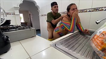 Neighbor’s Curvy Cop Wife Gets A Secret Blowjob While Resting Next Door – Almost Caught!