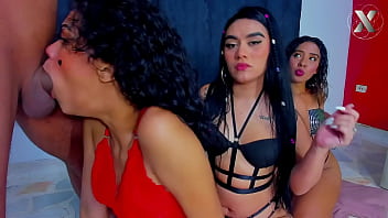Three Seductive Latinas On Their Knees – Passionate Deepthroat Blowjobs