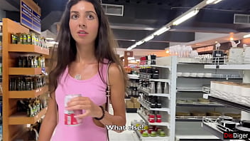 Public Supermarket Cumwalk – Outdoor Facial Fantasy Blowjob