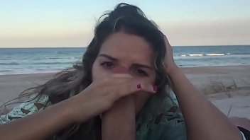 Deep Throat Beach Blowjob Pov