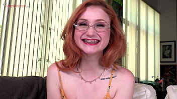 Braces And Blowjobs: Redhead Beauty Scarlet Skies Takes It Deep