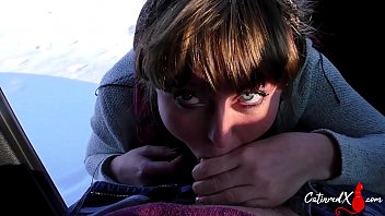 Sloppy Car Blowjob And Intense Cum Swallow