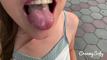 Secret Surprise From My Naughty Girlfriend – Mini Skirt And Risky Public Blowjob – Creamysofy