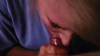 Amateur Wife Delivers An Incredibly Messy Fruit Roll-up Blowjob