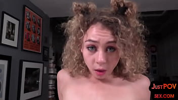 Slender Teen With Perky Tits Teases Her Tight Pussy Before A Steamy Pov Blowjob And Hardcore Fucking