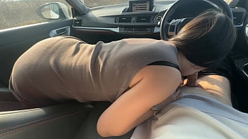 First Date Surprise: Car Blowjob From A Naughty Student