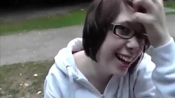 Naughty Student Gives Free Public Blowjob