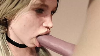 Massive White Cock Blowjob By Blonde Babe