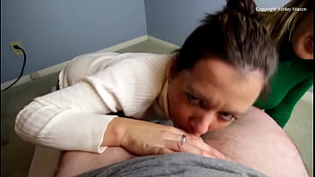 Double The Pleasure: Sweater-clad Blowjob Duo