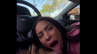 Daylight Car Blowjob: Teen Caught Giving Roadside Head