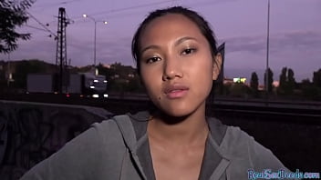 Taken In Public: Asian Babe Gets Rough Doggy Style Outdoors