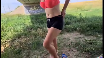 Sultry Slut Squirts Under The Bridge After Intense Public Fuck And Blowjob