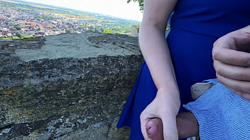 Urban Adventure Unleashed: Risky Public Handjob, Blowjob And Doggy – Almost Caught!