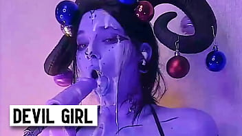 Devil Drenched In Cum Passionately Gives Blowjobs