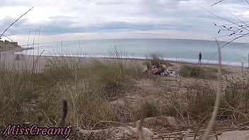 French Teacher’s Wild Public Blowjob On Nude Beach With Stranger And Cumshot – Misscreamy