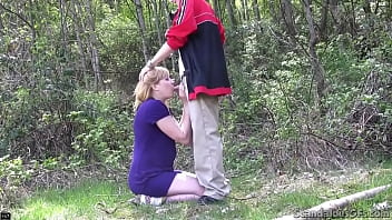 Georgia Flaunts Her Tits And Pussy In Public Before Giving A Sensual Blowjob