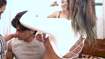 Desi Yoga Teacher Gets Dominated By A Female Gang In Outdoor Orgy