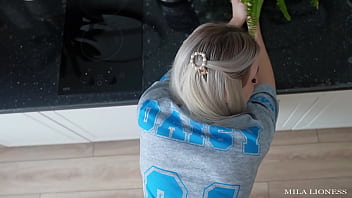 Sneaky Kitchen Fuck And Creampie For My Stepsister While Our Parents Slept Next Door