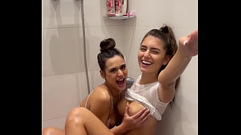 Lesbian Shower Explosion: Sloppy Double Blowjob And Intense Facial With Cum Swap Pov