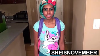 Naughty Ebony Stepdaughter Sheisnovember Skips School To Dominate Creepy Stepdad With Aggressive Handjob And Taboo Pussy Fucking, Devours Cum After Kneeling Blowjob And Hardcore Cowgirl Erotica