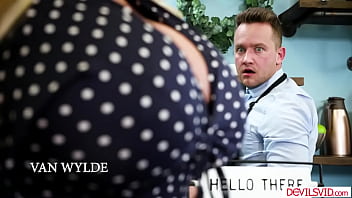 Busty Milf Sucks Off And Rides Her Barista