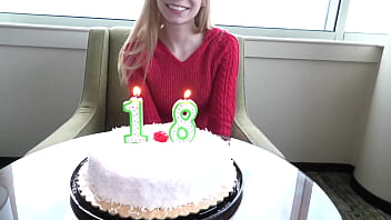 Leggy 18-year-old Blonde Newbie’s First Cock Sucking Experience