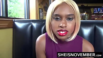 Gorgeous Nerdy Ebony Student Secretly Pleasures Her Teacher In Public Diner Before Intense Pov Blowjob At Home With Cumshot Facial By Petite Black Beauty Sheisnovember