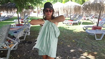 Seductive Stepmom Teases Stepson With Wet Aquapark Flash And Public Pleasure