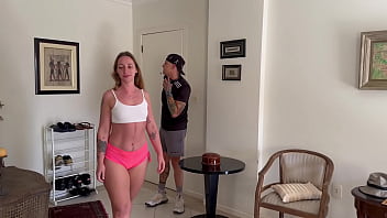 Hot Blonde In Shorts Gives Bruno An Incredible Blowjob