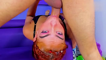 Deep Throat Delight: Upside Down Blowjob Ecstasy