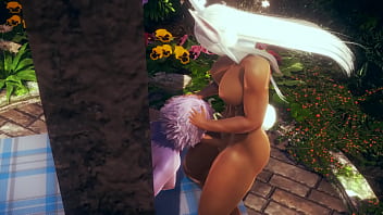 Mina Ashido’s Wild Wall-breaking Blowjob And Futa Usagiyama’s Hardcore Pounding – Anime Hentai Lesbian Futanari Action