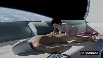 Zero-g Blowjob On Orbital Station: Hot Japanese Babe Sucks Cock In Space