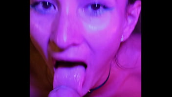 Neon Night Deep Throat Blowjob – Intense Pov Quickie