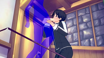 Sword Art Yaoi: Kirito’s Deep Throat Cum Swallow